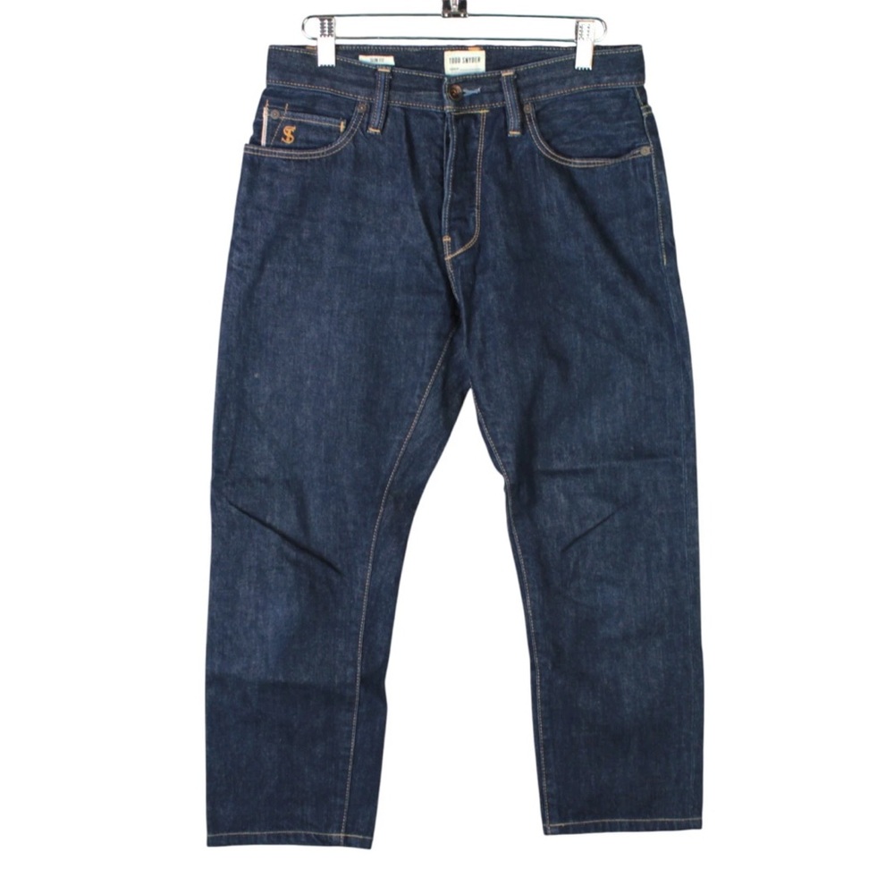 Todd Snyder Jeans Mens 28x32 Blue Selvedge Denim Stretch Slim Fit Mid Rise